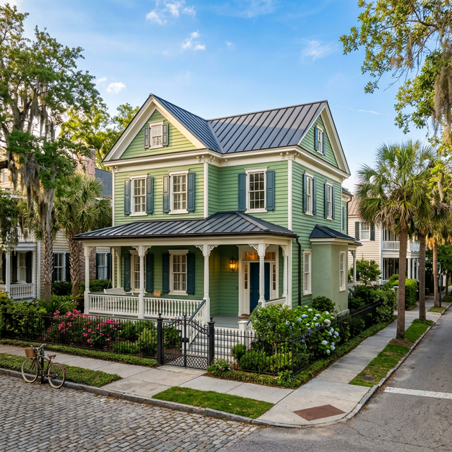 Beautiful modern metal roof in Charleston