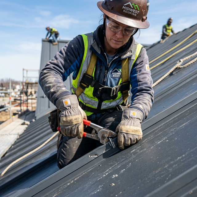 Metal roof seam repair